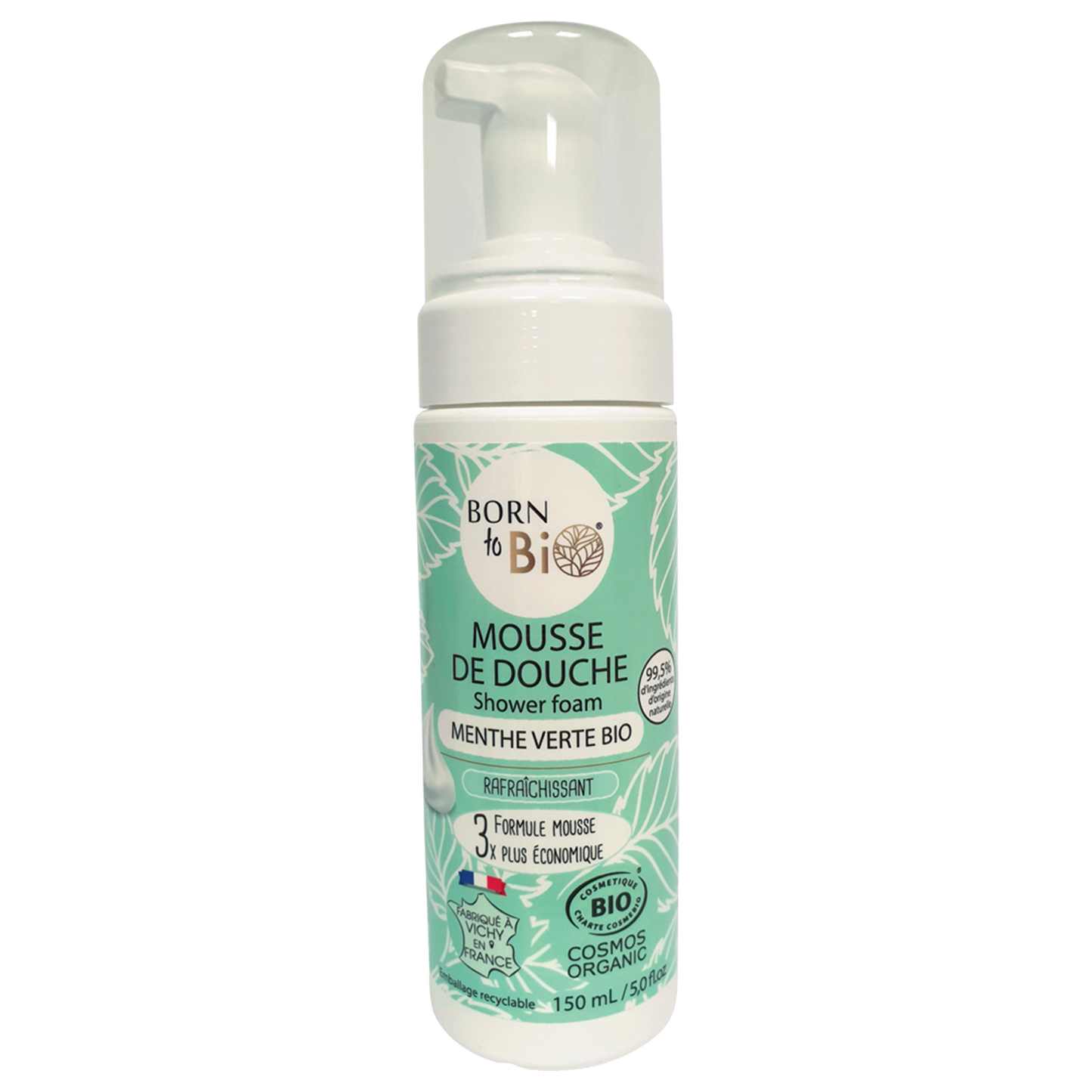Mousse de douche Menthe verte Bio - 150mL