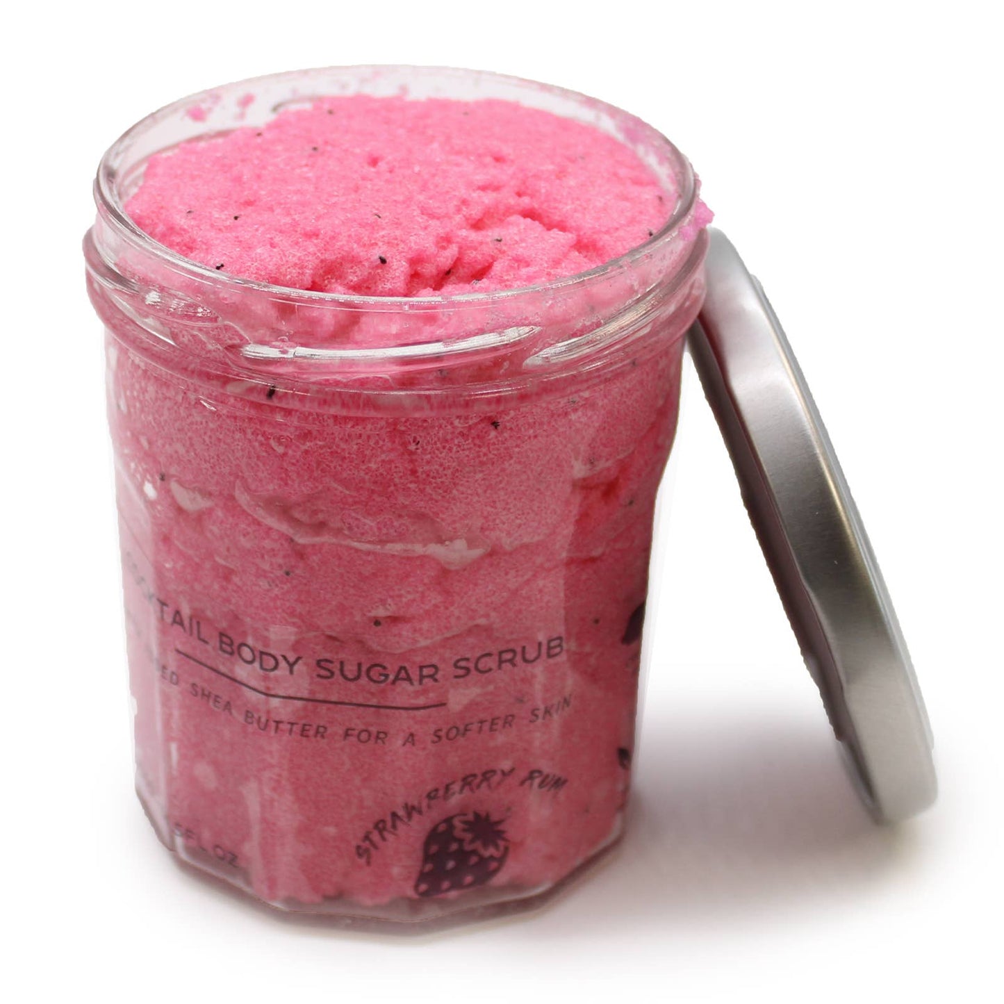 Gommage corporel au sucre parfumé - fraise/Rhum