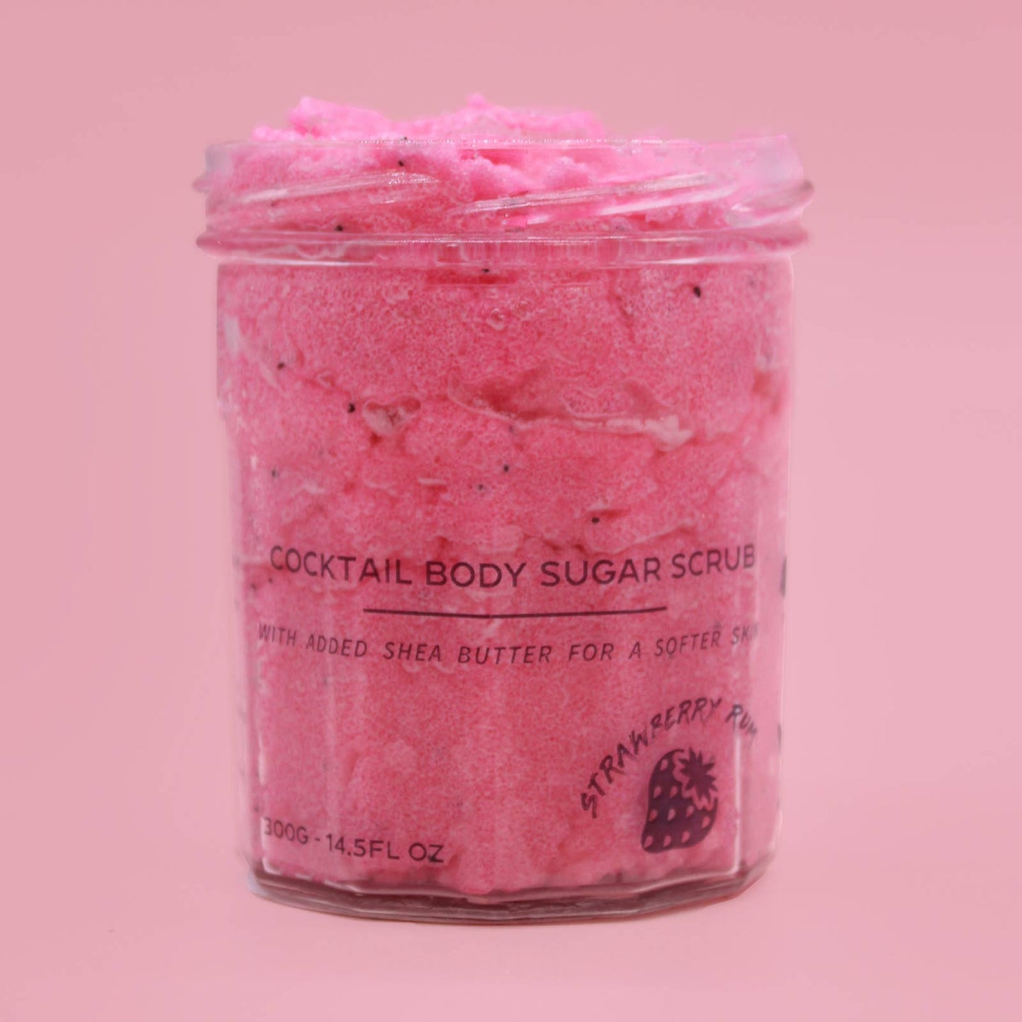 Gommage corporel au sucre parfumé - fraise/Rhum