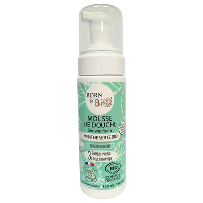Mousse de douche Menthe verte Bio  - 150mL