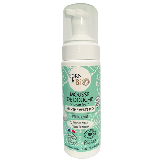 Mousse de douche Menthe verte Bio  - 150mL