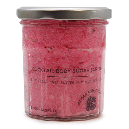 Gommage corporel au sucre parfumé - fraise/Rhum