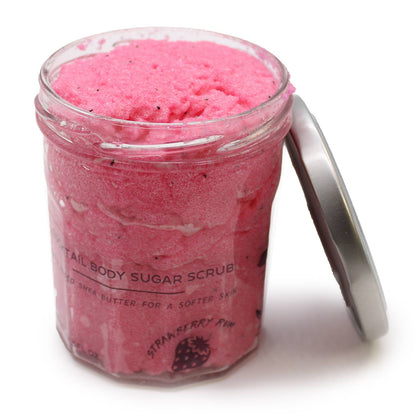 Gommage corporel au sucre parfumé - fraise/Rhum