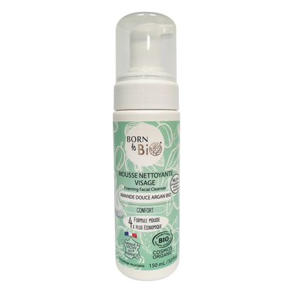 Mousse Nettoyante Visage Amande Douce Argan - bio