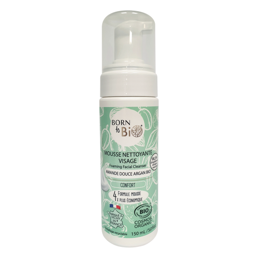 Mousse Nettoyante Visage Amande Douce Argan - bio